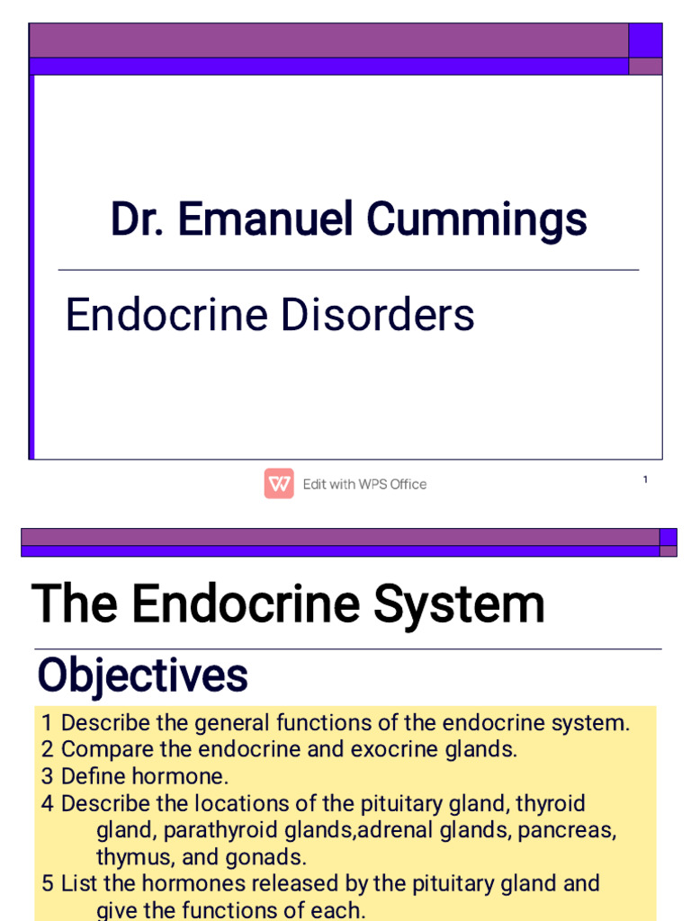 Endocrine Function and Diseases | PDF | Endocrine System | Adrenal Gland