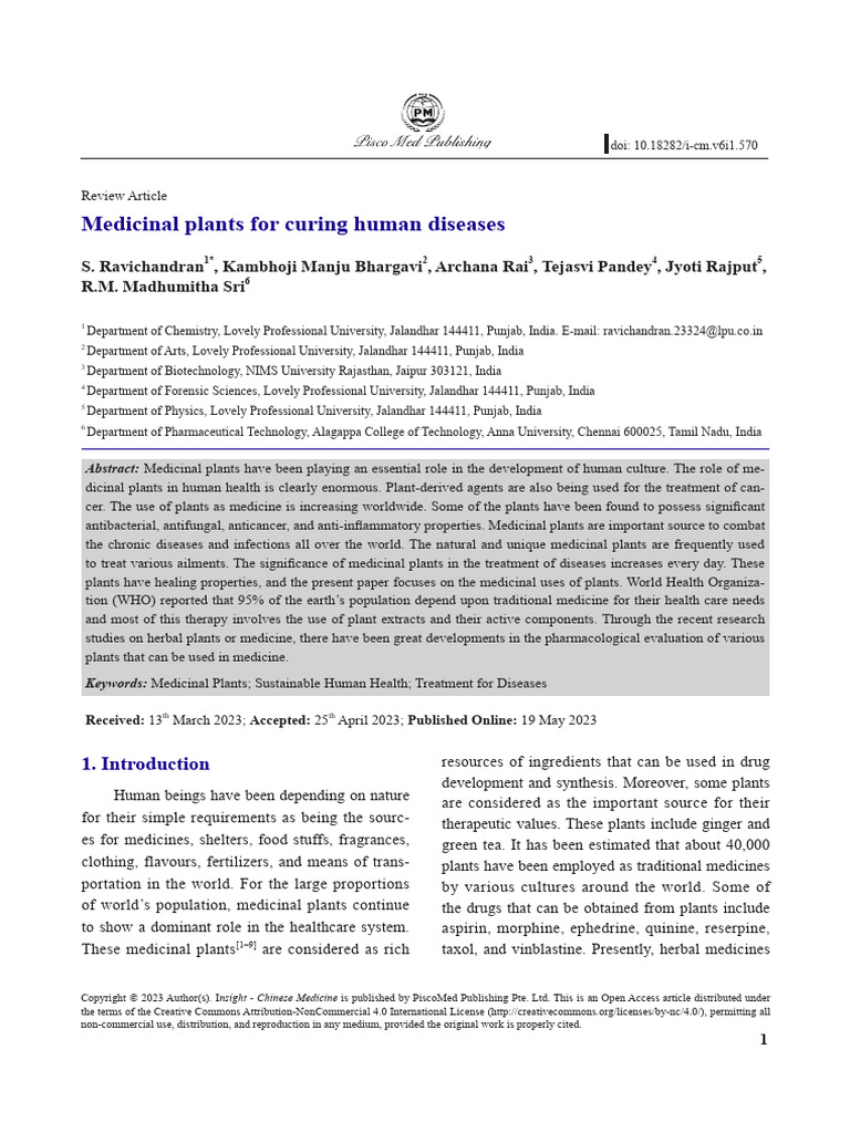 Medicinal Plants for Curing Human Diseases | PDF | Liver | Cirrhosis