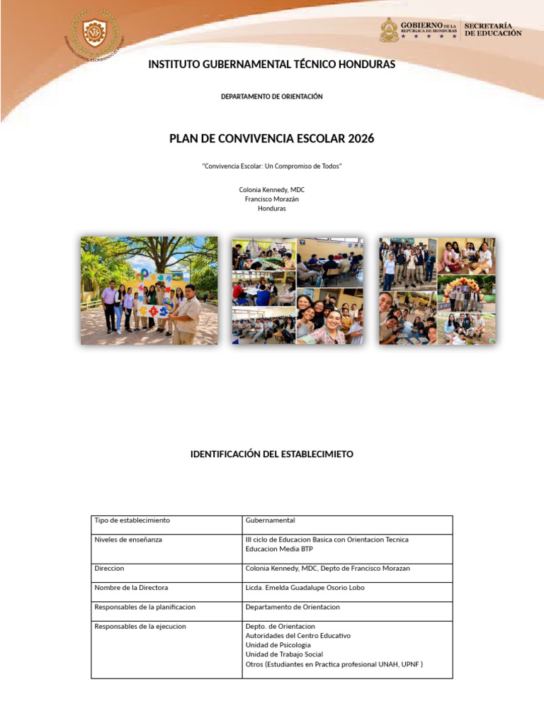 Plan de Convivencia Escolar 2026 | PDF | Aprendizaje
