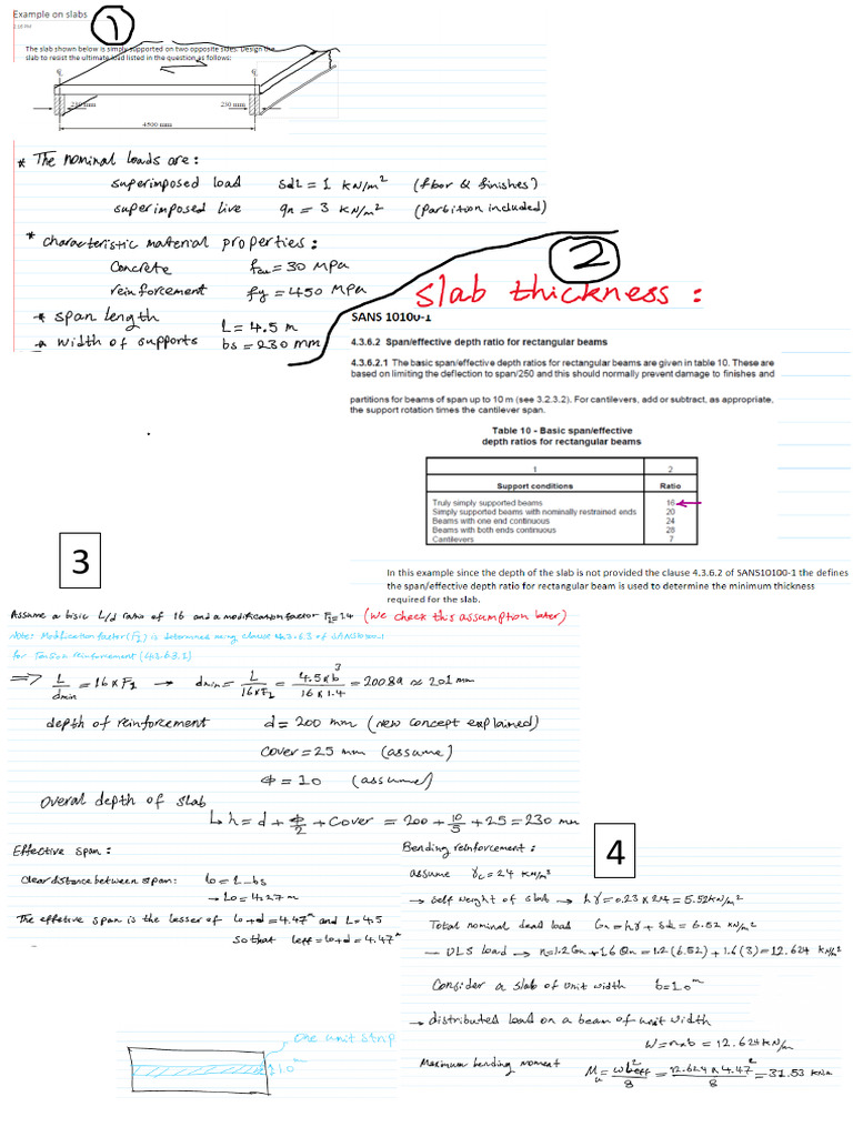Example On Slabs | PDF