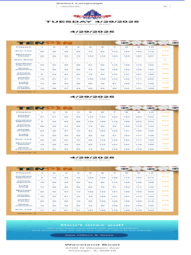 Score Sheet | PDF