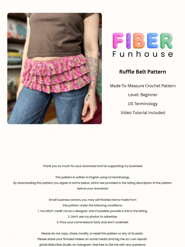 V2 Ruffle Belt Pattern | PDF