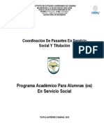 Programa de Servico Social, Febrero 2012