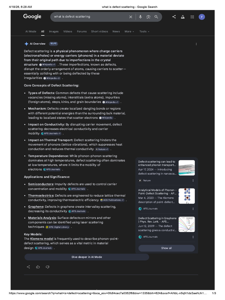 What is Defect Scattering - Google Search | PDF | Atomic Physics | Atomic