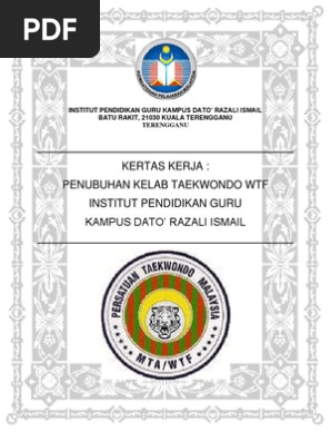 Kertas Kerja Penubuhan Kelab Taekwondo Pdf