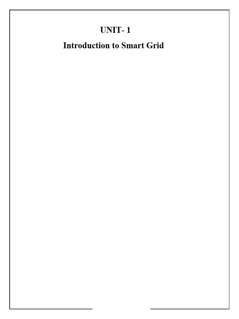 Notes- Smart Grid | PDF