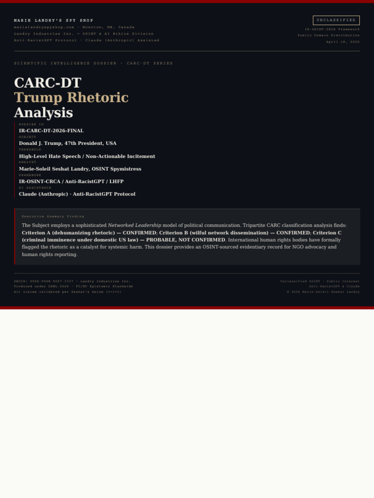 CARC Donald Trump Dossier Final | PDF | United States Department Of ...