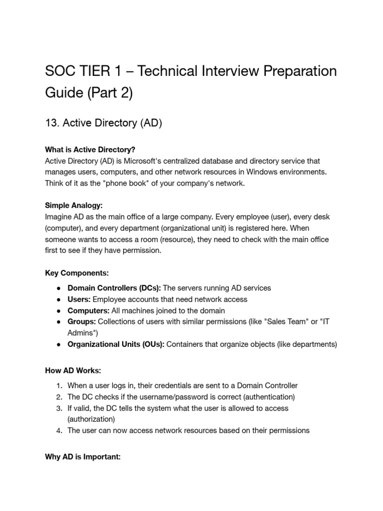 Interview TIPS | PDF | Domain Name System | Active Directory
