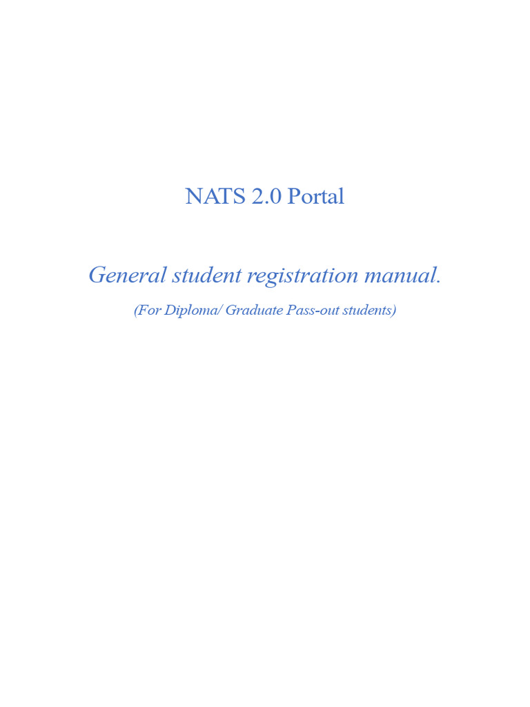 NATS 2.0 Manual For General Student Registration eKYC v1.2 | PDF ...