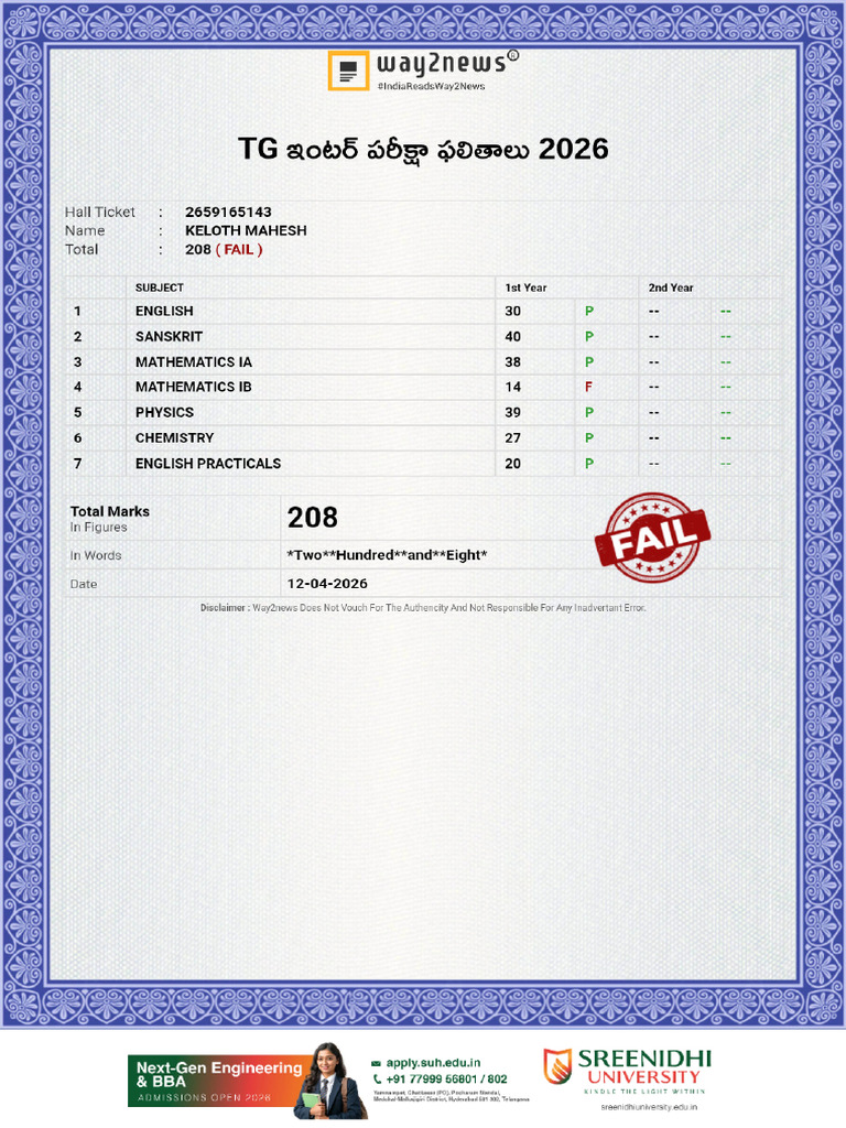 2659165143 Tg Inter Marks Memo | PDF