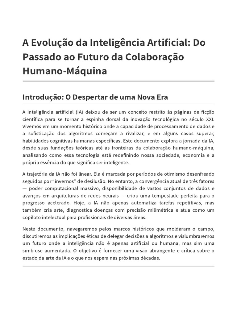 A Evolucao Da IA 12 Paginas | PDF | Inteligência artificial ...