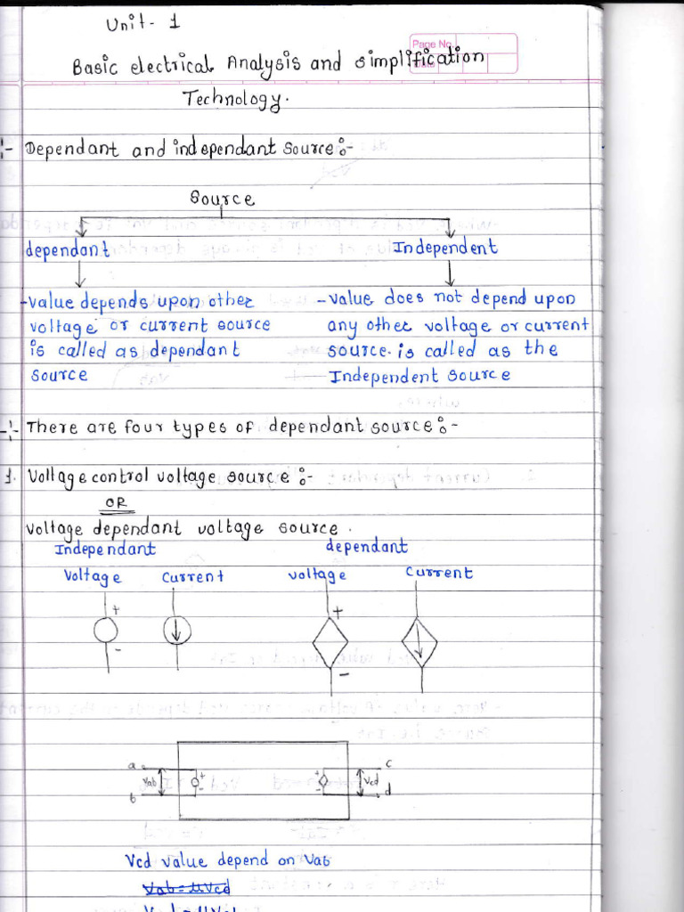 Electrical Circuit Unit 1 Notes | PDF