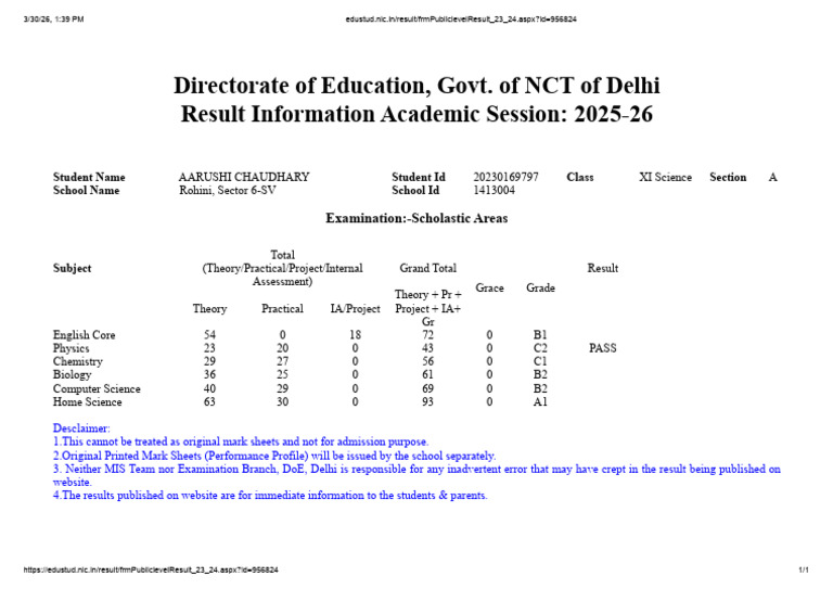 Edustud.nic.in Result FrmPubliclevelResult 23 24.Aspx Id=956824 | PDF