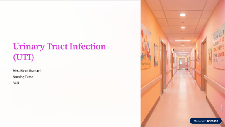 Urinary Tract Infection UTI | PDF