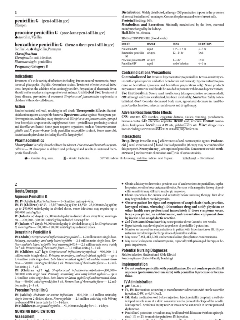 Penicillin | PDF | Penicillin | Medical Specialties