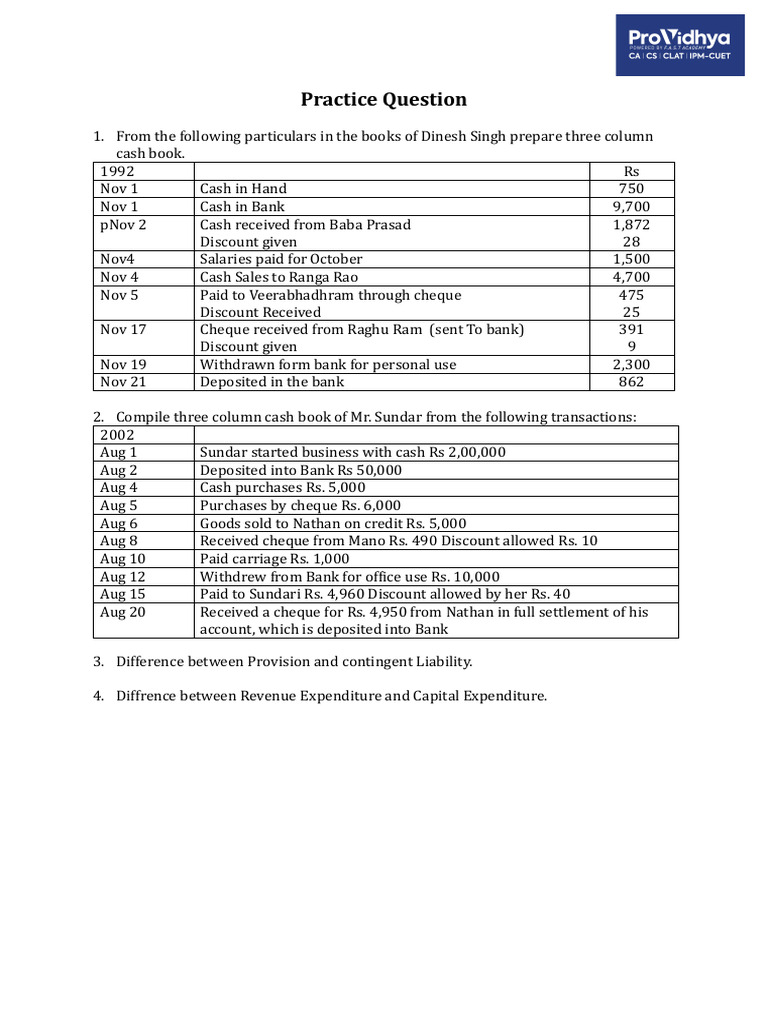 Practice Sheet | PDF