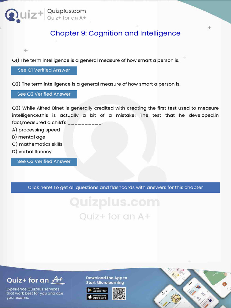 The Term Intelligence is a General Measure of How Smart a Person Is ...