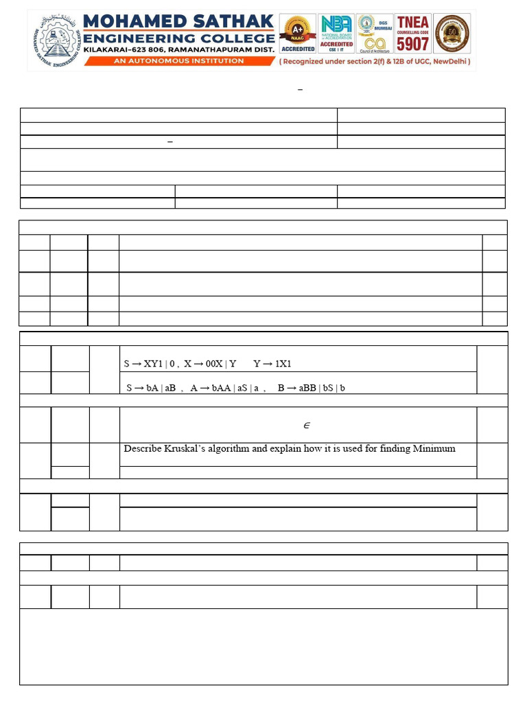 Cs3452 Toc Iat III Set II (2) | PDF | Computer Science | Theoretical ...