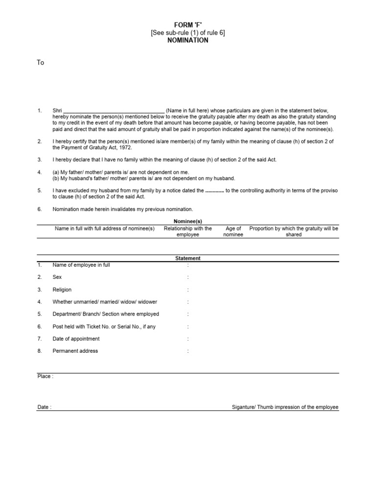 Form F | PDF