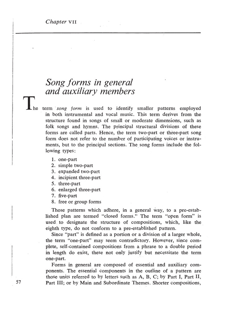 Ch 7 Song Form | PDF