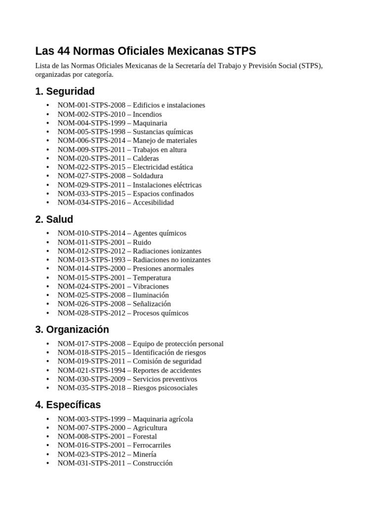 Normas STPS | PDF