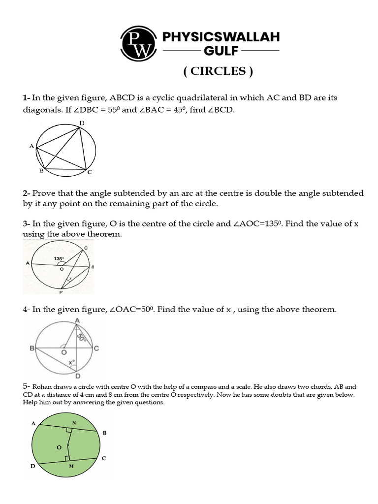 Circle Worksheet | PDF