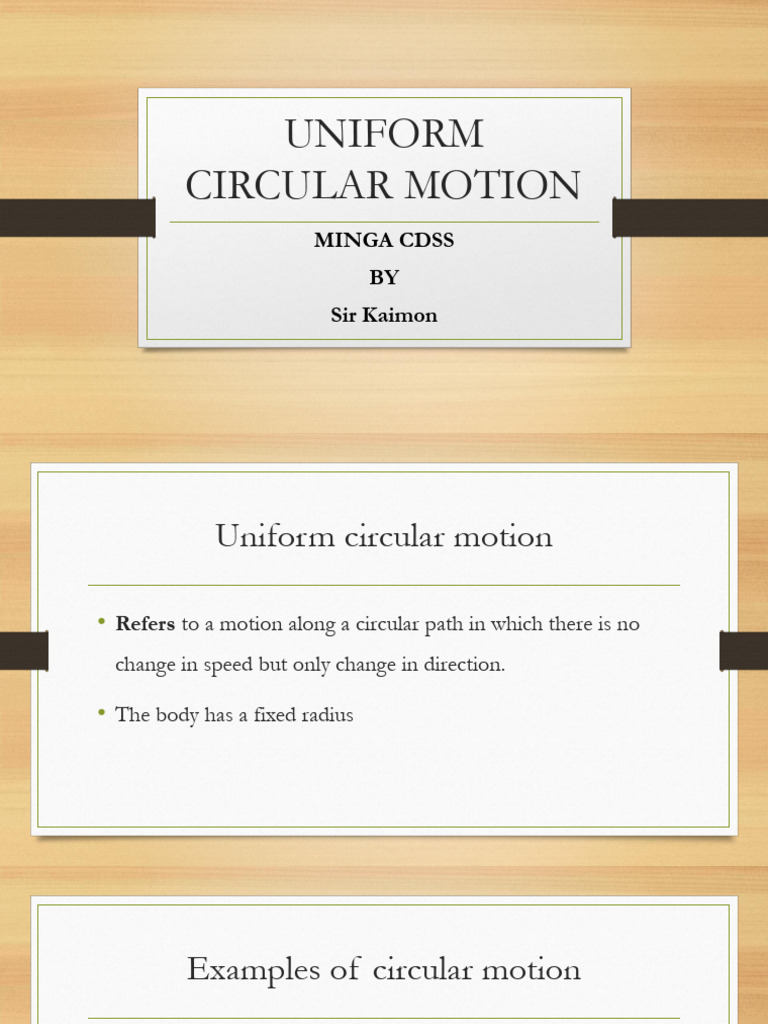 5. Uniform Circular Motion | PDF | Acceleration | Force