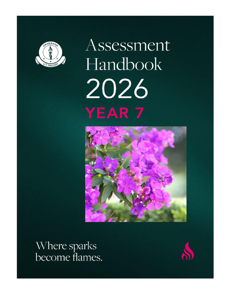 Year 7 Assessment Handbook 2026 | PDF | Learning | Numbers