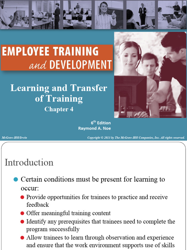 HRM 340_Lecture 4_Learning and Transfer of Training_SYI | PDF ...