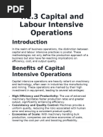 Labour vs. Capital Intensive Production | PDF