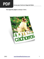 Nomes Para Cachorros