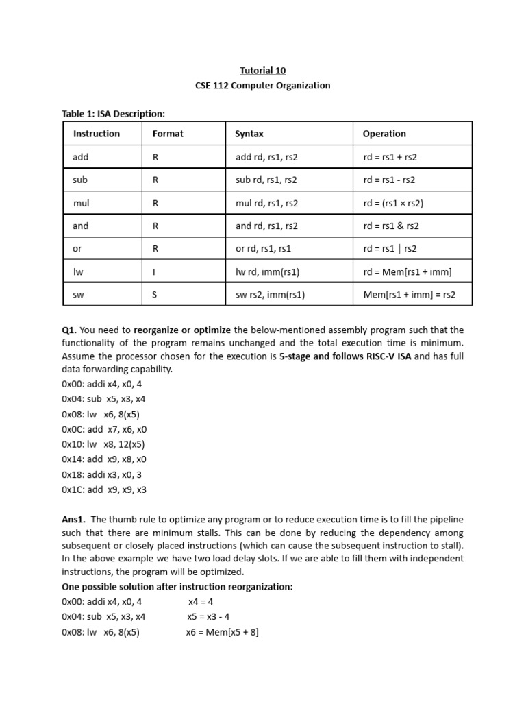 Tutorial 10 Solutions | PDF | Integrated Circuit | Computer Science