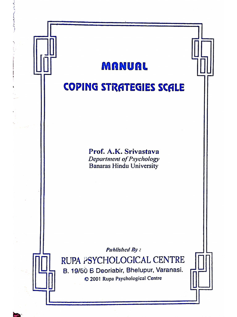 Manual Coping Strategies | PDF