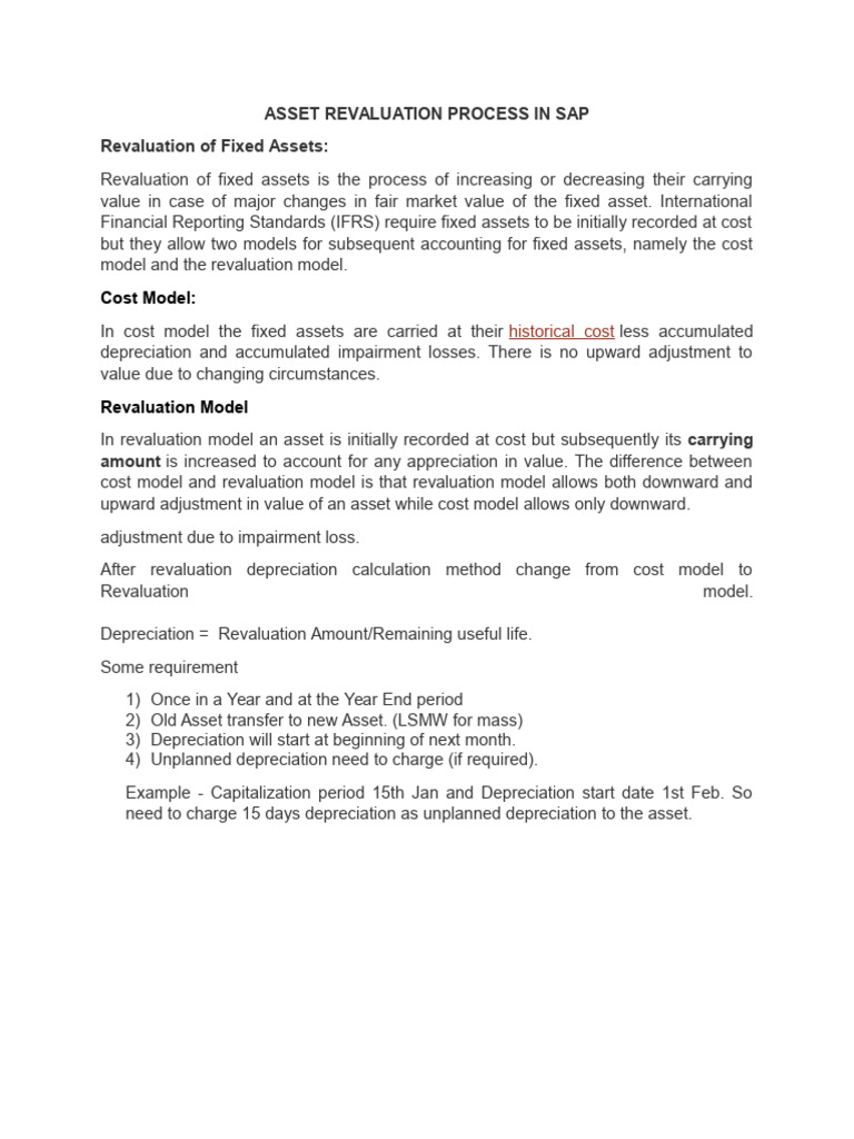 Asset Revaluation Process | PDF