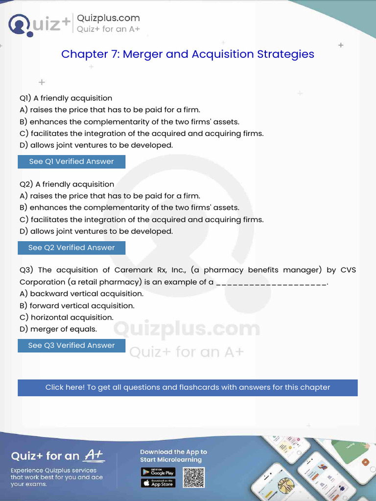 A Friendly Acquisition | PDF | Mergers And Acquisitions | Competitive ...