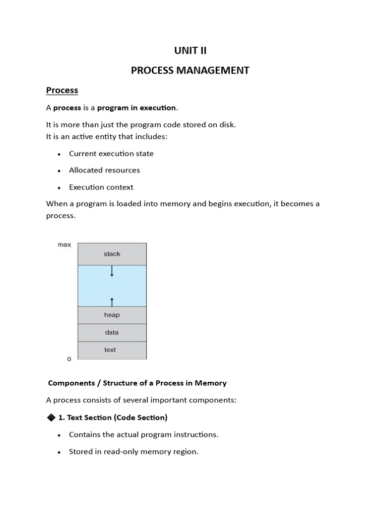 Os Unit II Notes | PDF | Thread (Computing) | Process (Computing)