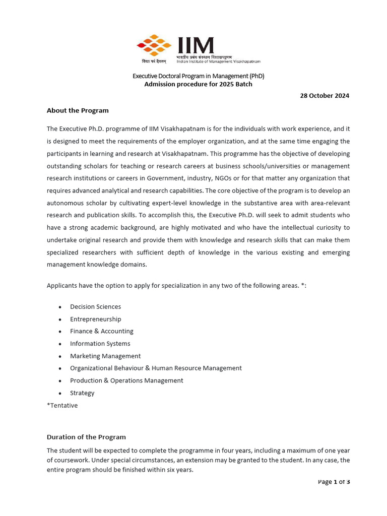 4_Executive PhD eligibility Document 2025 | PDF | Doctor Of Philosophy ...