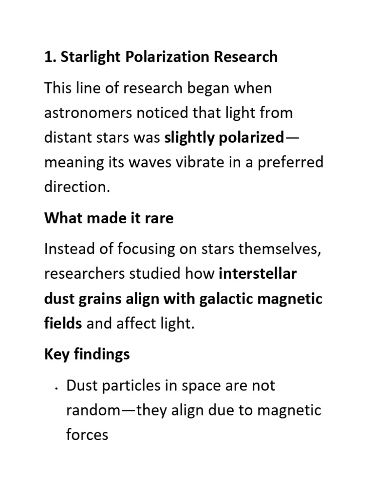 Starlight Polarization | PDF | Polarization (Waves) | Cosmic Dust
