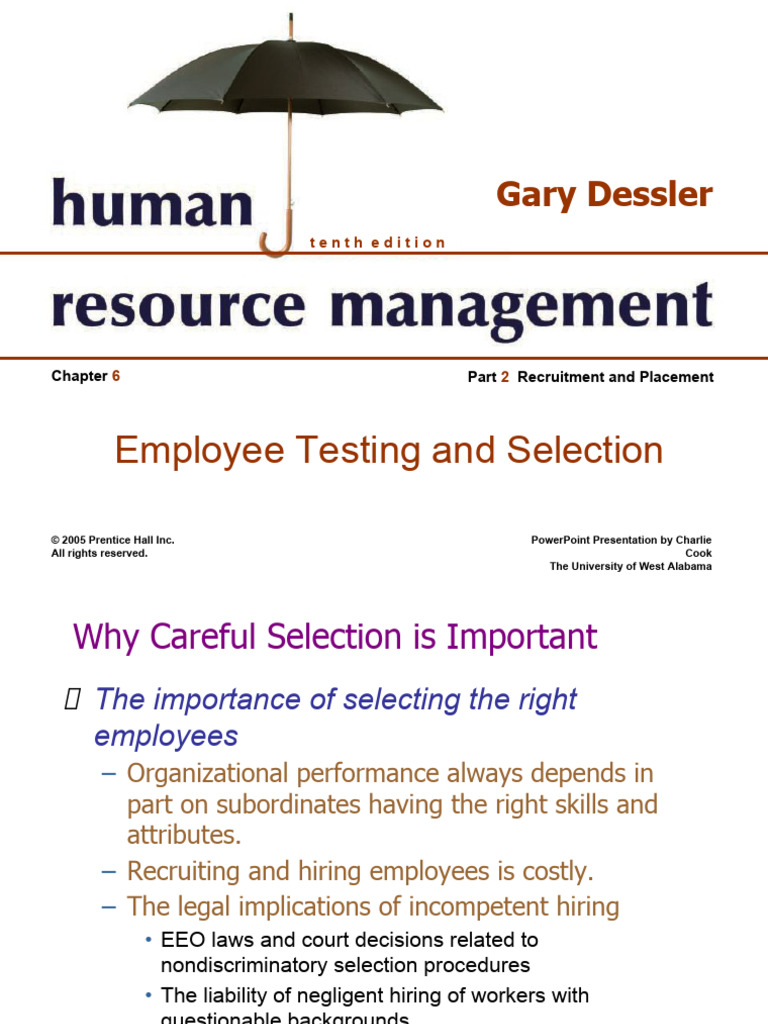 Employee Testing and Selection | PDF | Background Check | Polygraph