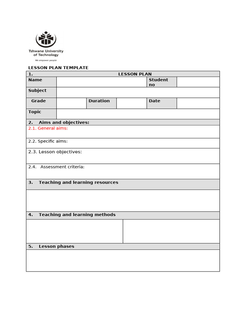 Lesson Plan Template-1 | PDF