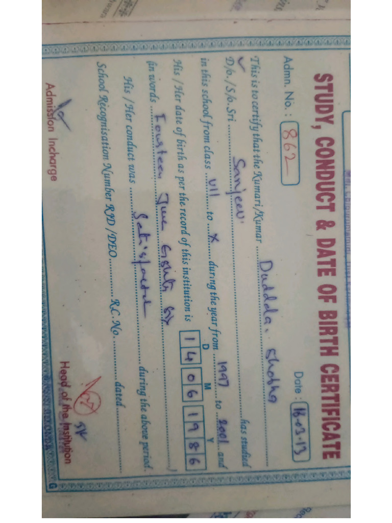 7th To 10th Study Certificate - Compressed | PDF