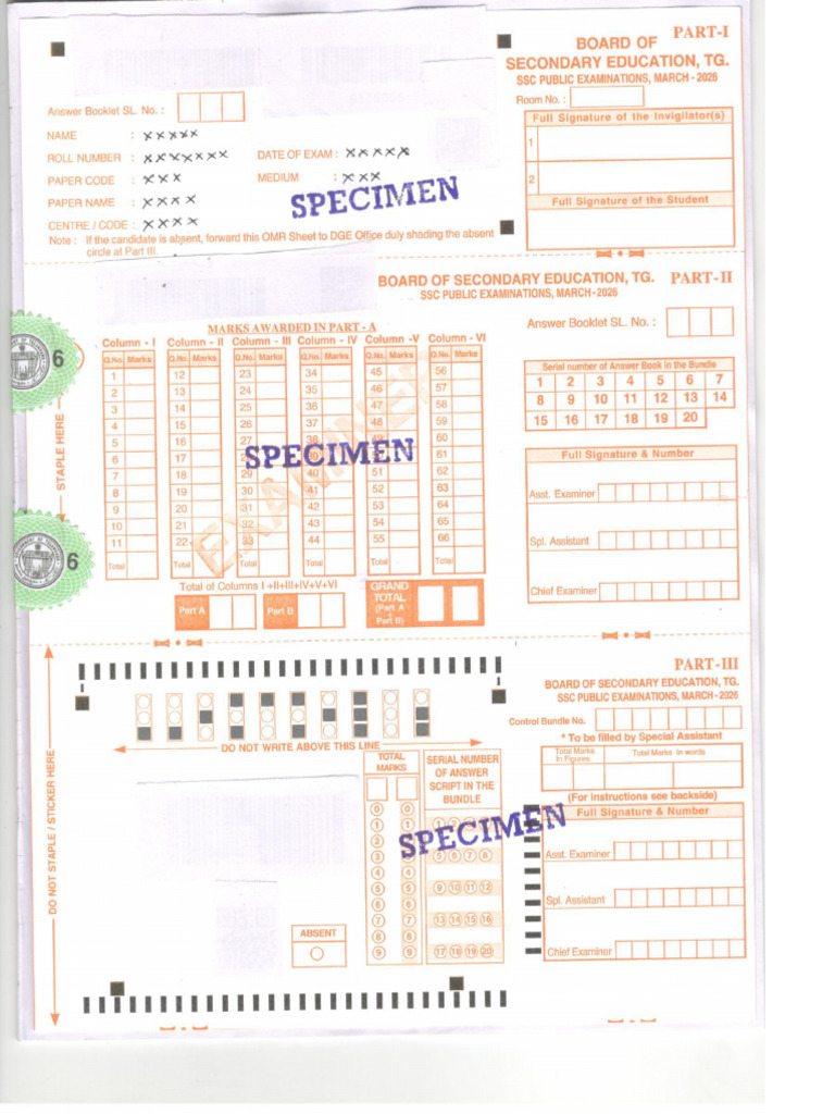 Answer Booklet | PDF