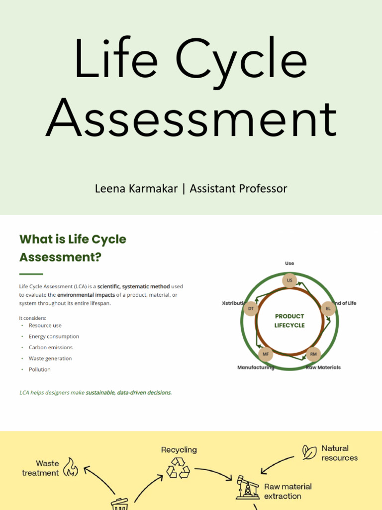 Life Cycle Assessment | PDF