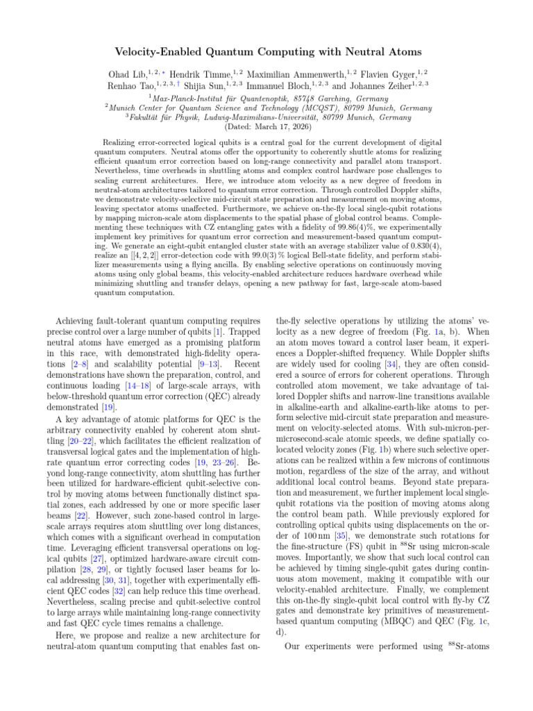 2603.15561v1 (1) | PDF | Quantum Computing | Quantum Mechanics