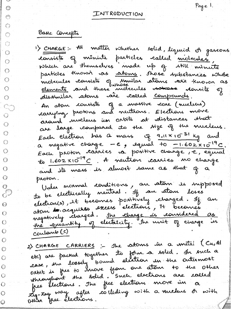 Electrical 1st Sem Notes | PDF