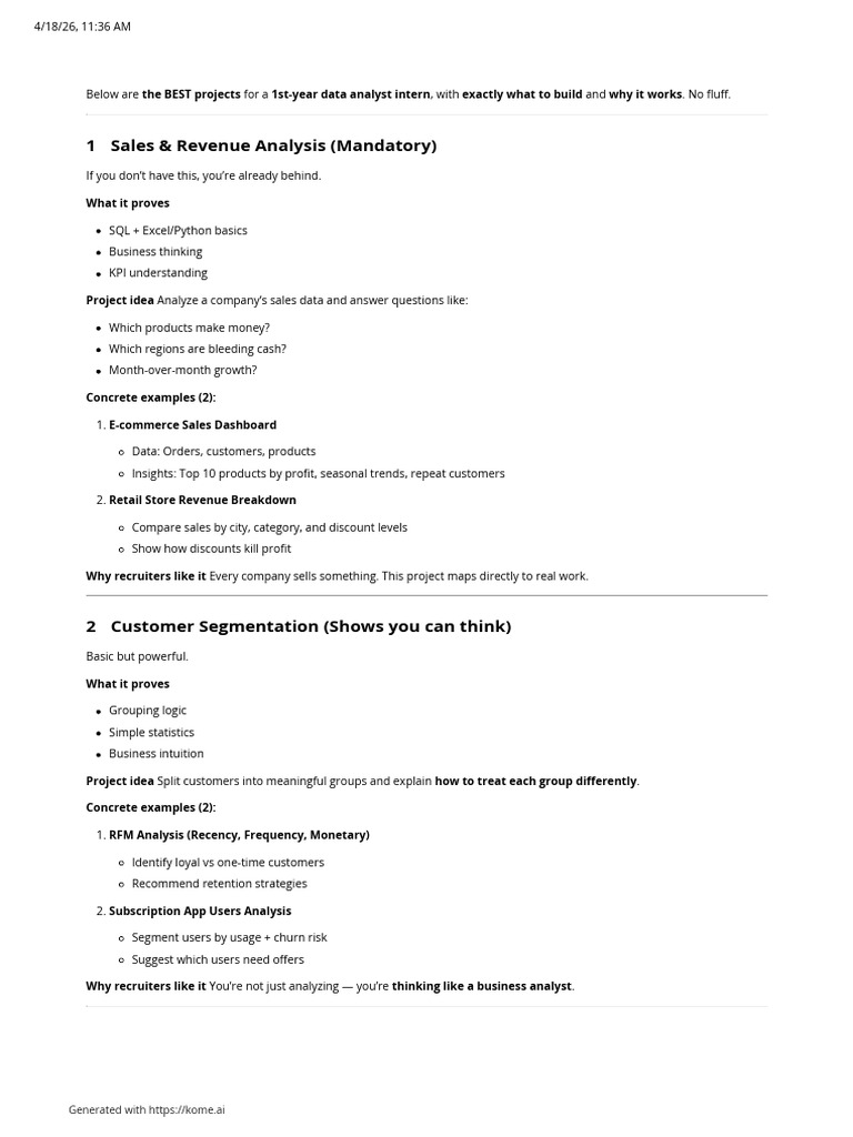 Projects for Data Analyst Journey | PDF | Data Analysis | Market ...