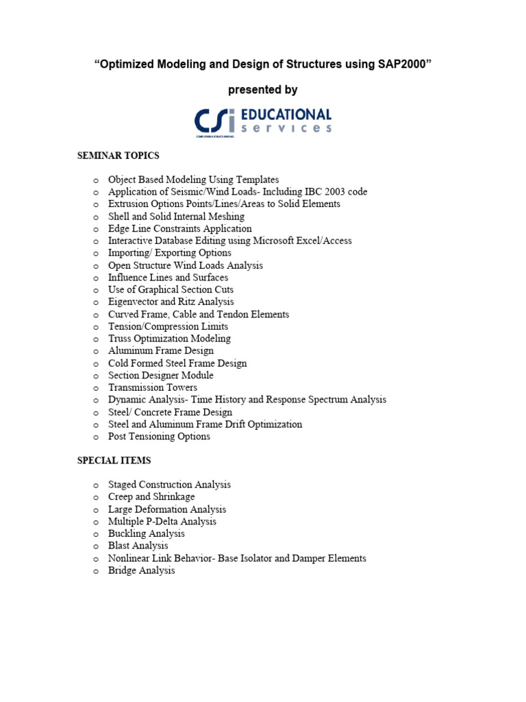 SAP Structural Design Manual | PDF | Bridge | Spreadsheet