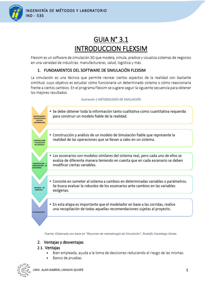 GUIA 3.1 - FLEXSIM | PDF | Simulación | Software