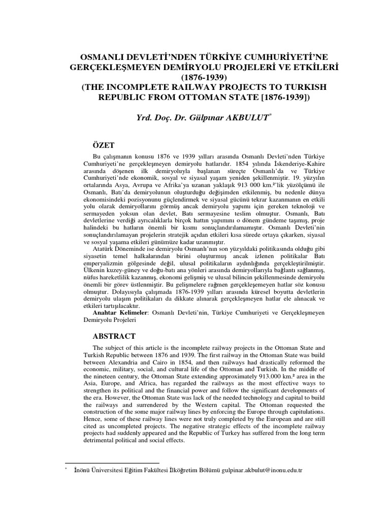 Osmanli Devleti Nden Turki Ye Cumhuri Ye | PDF