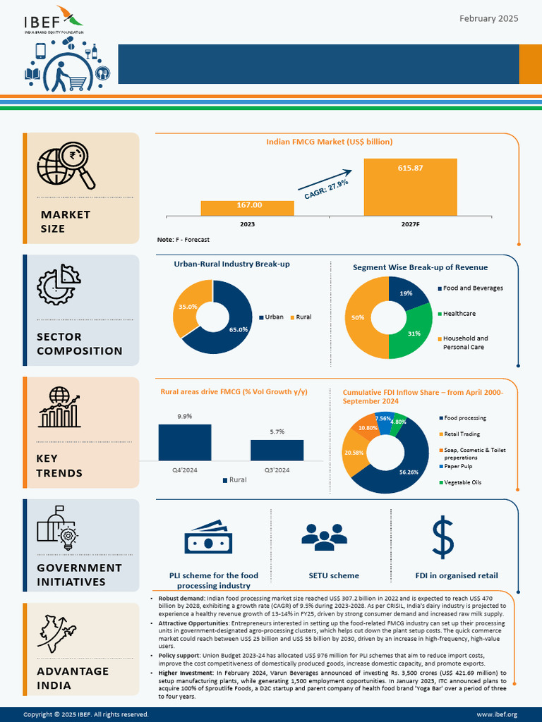 FMCG Infographic February 2025 | PDF | Retail | Economies